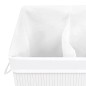 vidaXL Bambus-Wäschekorb mit 2 Fächern Weiß 72 L vidaXL Bambus-Wäschekorb mit 2 Fächern Weiß 72 L
