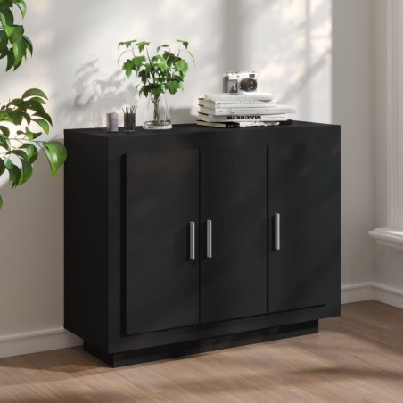 vidaXL Sideboard Schwarz 92x35x75 cm Holzwerkstoff