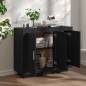 vidaXL Sideboard Schwarz 92x35x75 cm Holzwerkstoff vidaXL Sideboard Schwarz 92x35x75 cm Holzwerkstoff