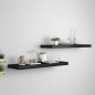 vidaXL Schweberegale 2 Stk. Schwarz 80x23,5x3,8 cm MDF vidaXL Schweberegale 2 Stk. Schwarz 80x23,5x3,8 cm MDF