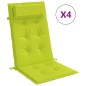 vidaXL Hochlehner-Auflagen 4 Stk. Knallgrün Oxford-Gewebe vidaXL Hochlehner-Auflagen 4 Stk. Knallgrün Oxford-Gewebe