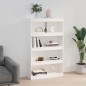 vidaXL Bücherregal Raumteiler Weiß 80x30x135,5 cm Massivholz Kiefer vidaXL Bücherregal Raumteiler Weiß 80x30x135,5 cm Massivholz Kiefer