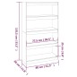 vidaXL Bücherregal Raumteiler Weiß 80x30x135,5 cm Massivholz Kiefer vidaXL Bücherregal Raumteiler Weiß 80x30x135,5 cm Massivholz Kiefer