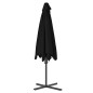 vidaXL Sonnenschirm mit Stahl-Mast 300x230 cm Schwarz vidaXL Sonnenschirm mit Stahl-Mast 300x230 cm Schwarz