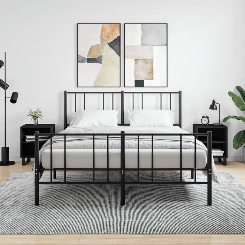 vidaXL Nachttische 2 Stk. Schwarz 40x30x50 cm Holzwerkstoff vidaXL Nachttische 2 Stk. Schwarz 40x30x50 cm Holzwerkstoff