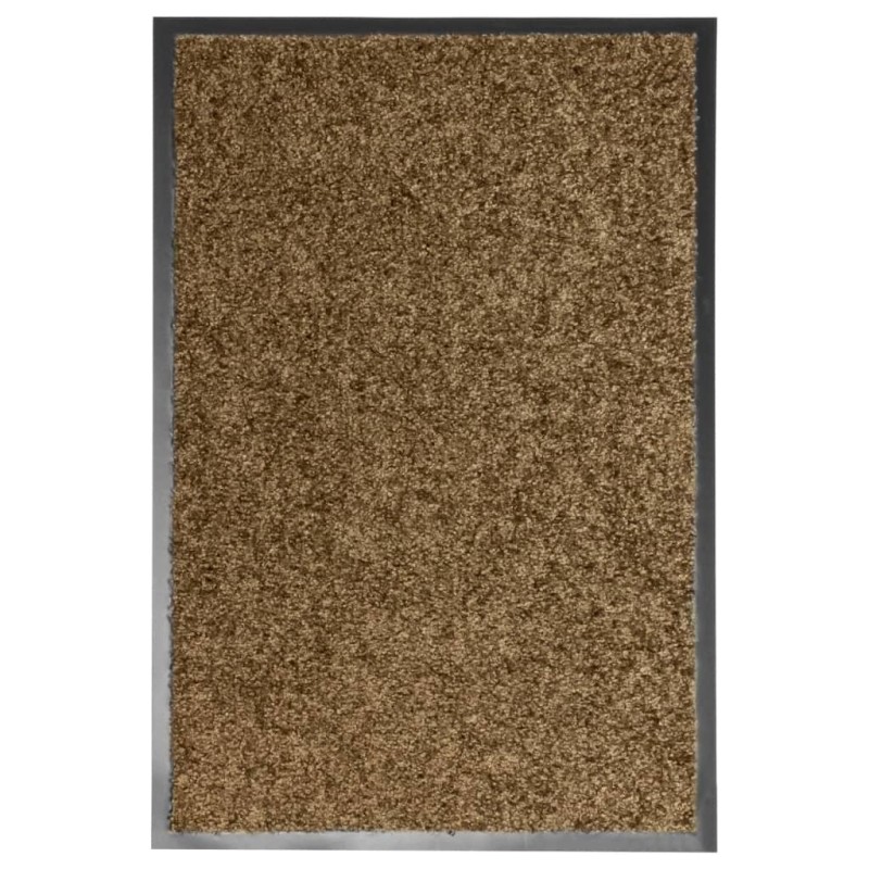vidaXL Fußmatte Waschbar Braun 40x60 cm vidaXL Fußmatte Waschbar Braun 40x60 cm