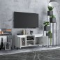 vidaXL TV-Schrank mit Metallbeinen Hochglanz-Weiß 103,5x35x50 cm vidaXL TV-Schrank mit Metallbeinen Hochglanz-Weiß 103,5x35x50 cm