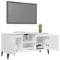 vidaXL TV-Schrank mit Metallbeinen Hochglanz-Weiß 103,5x35x50 cm vidaXL TV-Schrank mit Metallbeinen Hochglanz-Weiß 103,5x35x50 cm