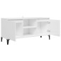 vidaXL TV-Schrank mit Metallbeinen Hochglanz-Weiß 103,5x35x50 cm vidaXL TV-Schrank mit Metallbeinen Hochglanz-Weiß 103,5x35x50 cm