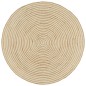 vidaXL Teppich Handgefertigt Jute mit Spiralen-Design Weiß 90 cm vidaXL Teppich Handgefertigt Jute mit Spiralen-Design Weiß 90 cm