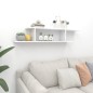 vidaXL TV-Wandregal Weiß 125x18x23 cm Holzwerkstoff vidaXL TV-Wandregal Weiß 125x18x23 cm Holzwerkstoff