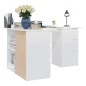 vidaXL Eckschreibtisch Hochglanz-Weiß 145x100x76 cm Holzwerkstoff vidaXL Eckschreibtisch Hochglanz-Weiß 145x100x76 cm Holzwerkstoff