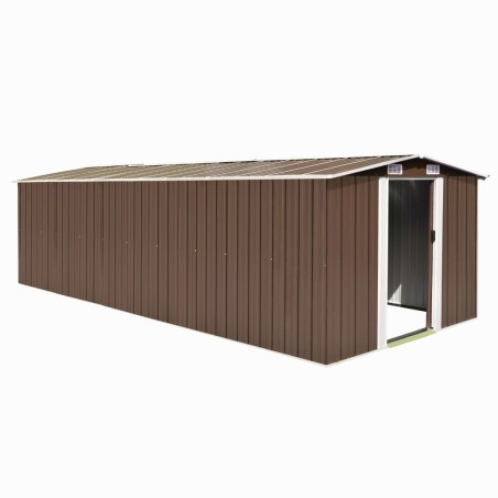 vidaXL Gerätehaus 257x580x181 cm Metall Braun