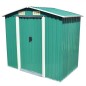vidaXL Gartenschuppen Grün Metall 204 x 132 x 186 cm vidaXL Gartenschuppen Grün Metall 204 x 132 x 186 cm