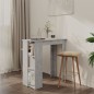 vidaXL Bartisch mit Regal Betongrau 102x50x103,5 cm Holzwerkstoff vidaXL Bartisch mit Regal Betongrau 102x50x103,5 cm Holzwerkstoff