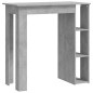 vidaXL Bartisch mit Regal Betongrau 102x50x103,5 cm Holzwerkstoff vidaXL Bartisch mit Regal Betongrau 102x50x103,5 cm Holzwerkstoff