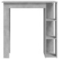 vidaXL Bartisch mit Regal Betongrau 102x50x103,5 cm Holzwerkstoff vidaXL Bartisch mit Regal Betongrau 102x50x103,5 cm Holzwerkstoff