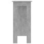 vidaXL Bartisch mit Regal Betongrau 102x50x103,5 cm Holzwerkstoff vidaXL Bartisch mit Regal Betongrau 102x50x103,5 cm Holzwerkstoff