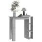 vidaXL Bartisch mit Regal Betongrau 102x50x103,5 cm Holzwerkstoff vidaXL Bartisch mit Regal Betongrau 102x50x103,5 cm Holzwerkstoff
