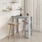vidaXL Bartisch mit Regal Betongrau 102x50x103,5 cm Holzwerkstoff vidaXL Bartisch mit Regal Betongrau 102x50x103,5 cm Holzwerkstoff