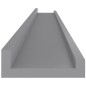 vidaXL Wandregale 4 Stk. Grau 100x9x3 cm vidaXL Wandregale 4 Stk. Grau 100x9x3 cm