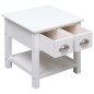 vidaXL Beistelltisch Weiß 40x40x40 cm Paulownia Holz vidaXL Beistelltisch Weiß 40x40x40 cm Paulownia Holz