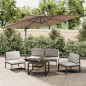 vidaXL LED-Ampelschirm Taupe 400x300 cm vidaXL LED-Ampelschirm Taupe 400x300 cm