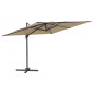 vidaXL LED-Ampelschirm Taupe 400x300 cm vidaXL LED-Ampelschirm Taupe 400x300 cm