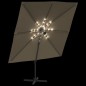 vidaXL LED-Ampelschirm Taupe 400x300 cm vidaXL LED-Ampelschirm Taupe 400x300 cm