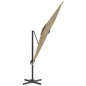 vidaXL LED-Ampelschirm Taupe 400x300 cm vidaXL LED-Ampelschirm Taupe 400x300 cm