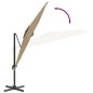 vidaXL LED-Ampelschirm Taupe 400x300 cm vidaXL LED-Ampelschirm Taupe 400x300 cm