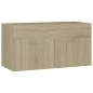 vidaXL Waschbeckenunterschrank Sonoma-Eiche 90x38,5x46cm Holzwerkstoff vidaXL Waschbeckenunterschrank Sonoma-Eiche 90x38,5x46cm Holzwerkstoff