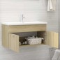 vidaXL Waschbeckenunterschrank Sonoma-Eiche 90x38,5x46cm Holzwerkstoff vidaXL Waschbeckenunterschrank Sonoma-Eiche 90x38,5x46cm Holzwerkstoff