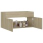 vidaXL Waschbeckenunterschrank Sonoma-Eiche 90x38,5x46cm Holzwerkstoff vidaXL Waschbeckenunterschrank Sonoma-Eiche 90x38,5x46cm Holzwerkstoff