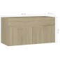 vidaXL Waschbeckenunterschrank Sonoma-Eiche 90x38,5x46cm Holzwerkstoff vidaXL Waschbeckenunterschrank Sonoma-Eiche 90x38,5x46cm Holzwerkstoff