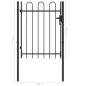 vidaXL Zauntor Einzelflügel Gewölbte Spitze Stahl 1 x 1,2 m Schwarz vidaXL Zauntor Einzelflügel Gewölbte Spitze Stahl 1 x 1,2 m Schwarz