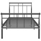vidaXL Bettgestell Schwarz Metall 90x200 cm vidaXL Bettgestell Schwarz Metall 90x200 cm