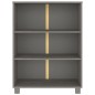 vidaXL Bücherschrank HAMAR Hellgrau 85x35x112 cm Massivholz Kiefer vidaXL Bücherschrank HAMAR Hellgrau 85x35x112 cm Massivholz Kiefer