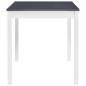 vidaXL Esstisch Weiß und Grau 140 x 70 x 73 cm Kiefernholz vidaXL Esstisch Weiß und Grau 140 x 70 x 73 cm Kiefernholz