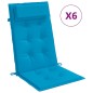 Hochlehner-Auflagen 6 Stk. Hellblau Oxford-Gewebe Hochlehner-Auflagen 6 Stk. Hellblau Oxford-Gewebe