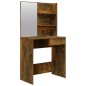 vidaXL Schminktisch mit Spiegel Räuchereiche 74,5x40x141 cm vidaXL Schminktisch mit Spiegel Räuchereiche 74,5x40x141 cm