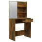 vidaXL Schminktisch mit Spiegel Räuchereiche 74,5x40x141 cm vidaXL Schminktisch mit Spiegel Räuchereiche 74,5x40x141 cm