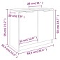 vidaXL Badezimmerschrank Betongrau 64,5x33,5x59 cm Holzwerkstoff vidaXL Badezimmerschrank Betongrau 64,5x33,5x59 cm Holzwerkstoff
