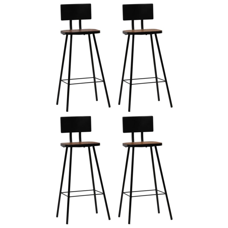 vidaXL Barhocker 4 Stk. Massives Altholz vidaXL Barhocker 4 Stk. Massives Altholz