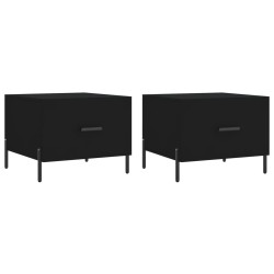 vidaXL Couchtische 2 Stk. Schwarz 50x50x40 cm Holzwerkstoff