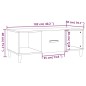 vidaXL Couchtisch Weiß 102x50x40 cm Holzwerkstoff vidaXL Couchtisch Weiß 102x50x40 cm Holzwerkstoff