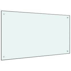 vidaXL Küchenrückwand Weiß 100x60 cm Hartglas