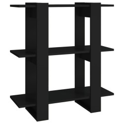 vidaXL Bücherregal/Raumteiler Schwarz 80x30x87 cm