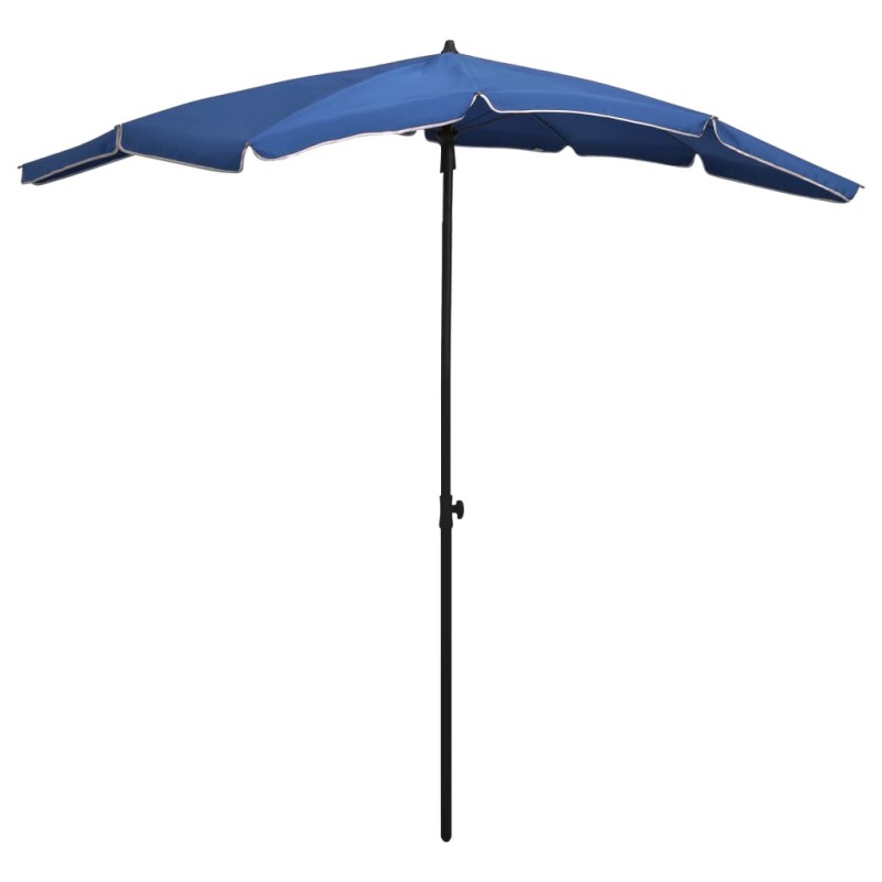 vidaXL Sonnenschirm mit Mast 200x130 cm Azurblau vidaXL Sonnenschirm mit Mast 200x130 cm Azurblau