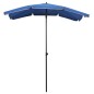 vidaXL Sonnenschirm mit Mast 200x130 cm Azurblau vidaXL Sonnenschirm mit Mast 200x130 cm Azurblau